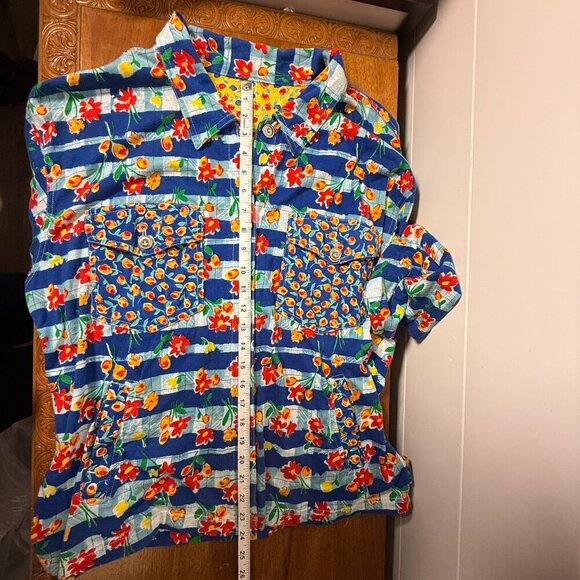 Carole Little Sport Vintage Blouse & Skirt Set Cottage Core Sz Large Skirt - Picture 2 of 13